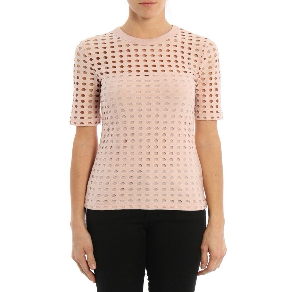 T By Alexander Wang Eyelet Pink Blush Short Sleeve T-Shirt  Women Sz XS